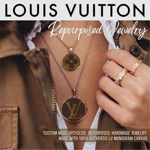 LV Jewelry.  Up Cycled with authentic monogram canvas.
